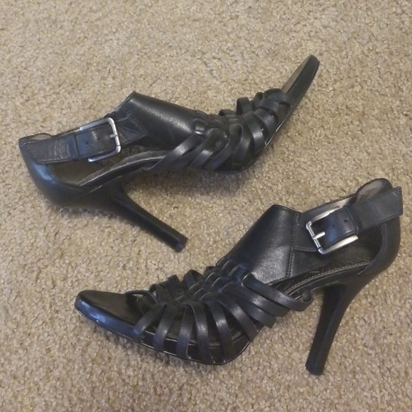 Joan & David Shoes - Joan & David Strappy Black Heels - Final Price